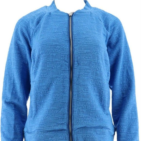 NWT H BY HALSTON LIGHTWEIGHT TEXTURED BOMBER JACKET 8 - Picture 2 of 10